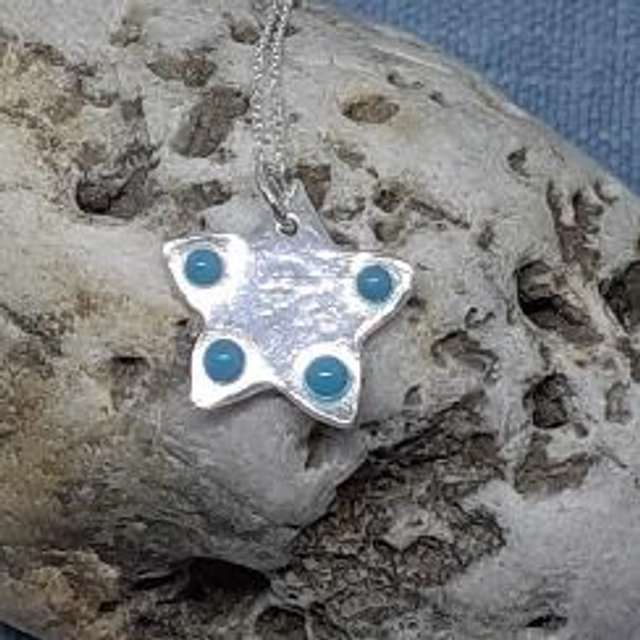 Turquoise star pendant 