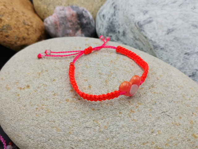 BCO-019 Bracelet cœur orange fluo