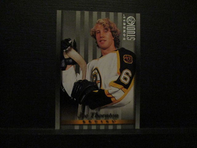 Joe Thornton - NFL 1997 Donruss Studio Ice Hockey Original Trading Card #54