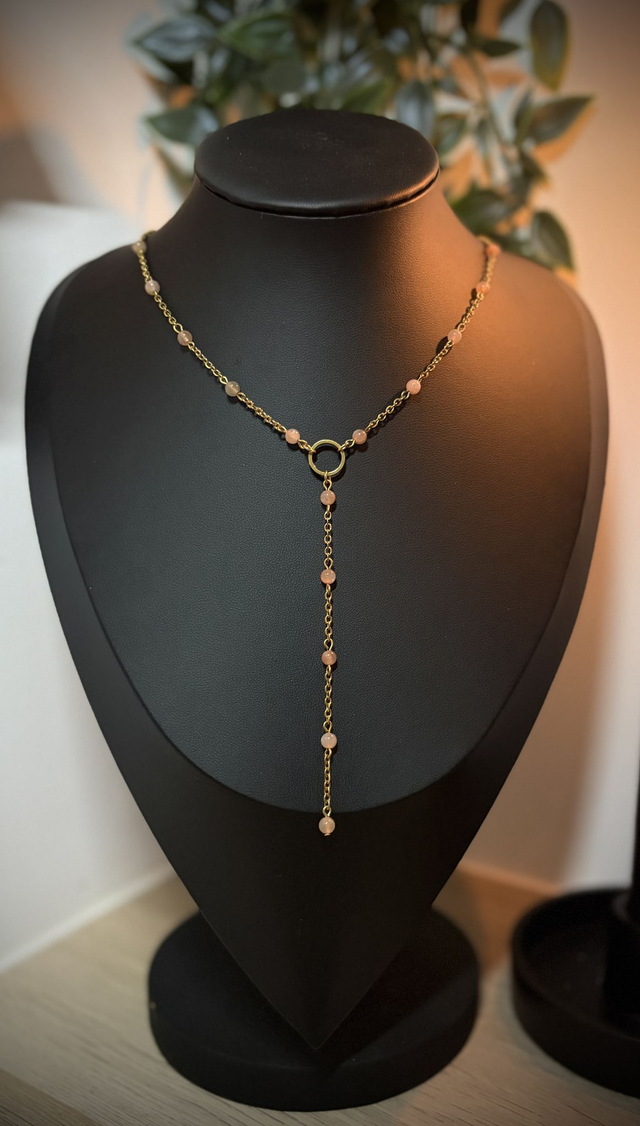 Collier en Y - Pierre de soleil 