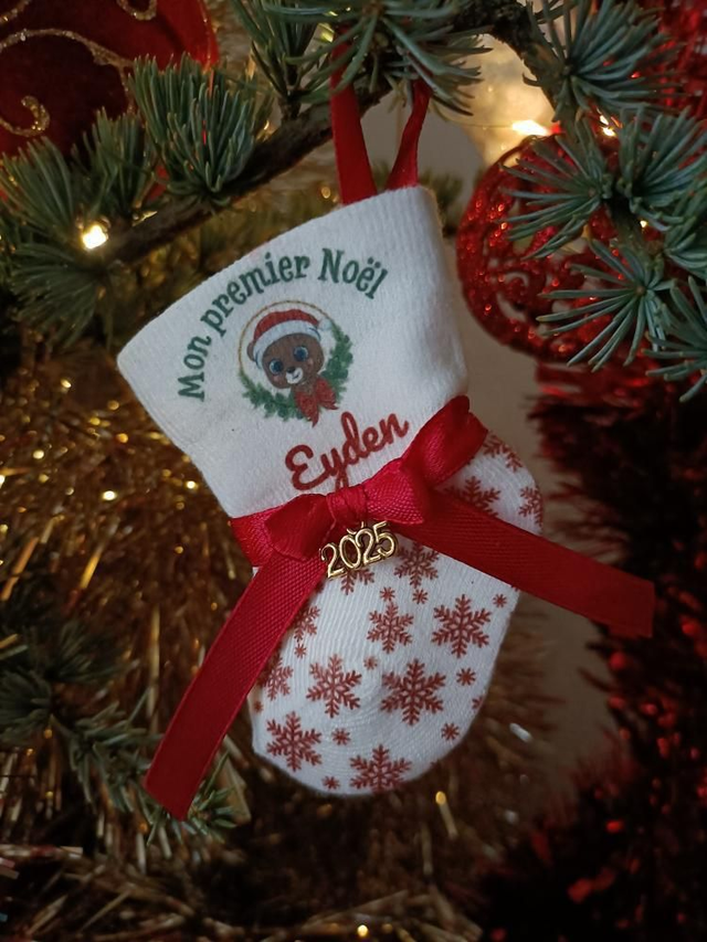🎄 Décoration de sapin personnalisée – Mon Premier Noël