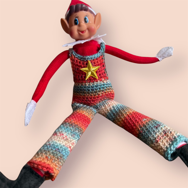 Salopette Galopia rayée orange turquoise