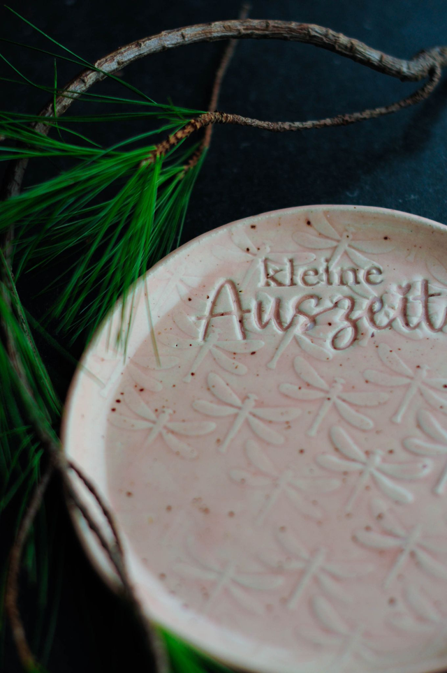 Frühstücksteller, rosa, kleine Auszeit