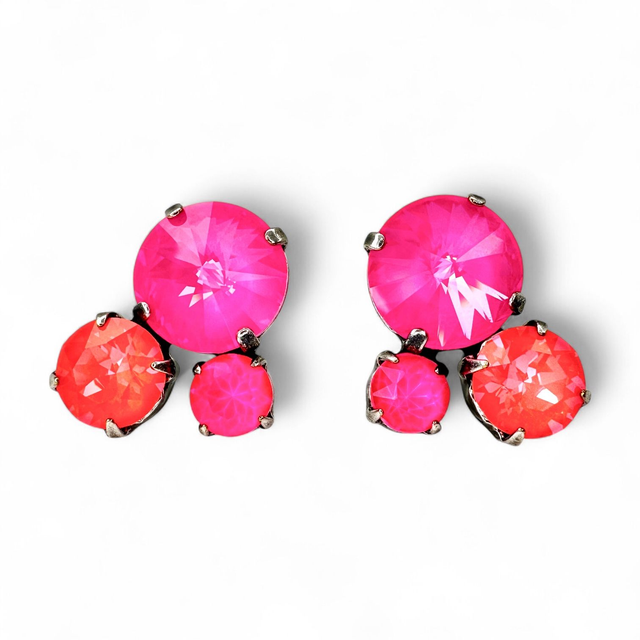 Ohrstecker TRES GRANDE Electric Pink Ignite, Orange Ignite