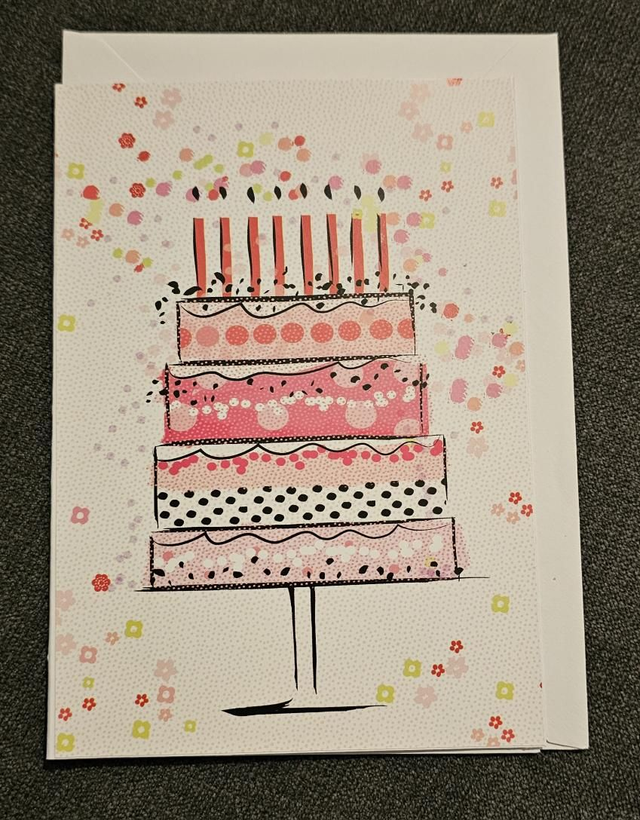 Four Tier Cake Card 