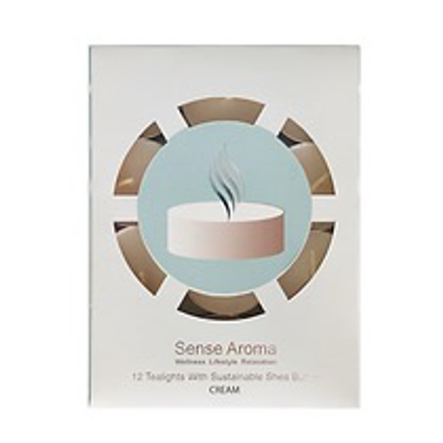 Sense aroma 12 pack tealight candles white