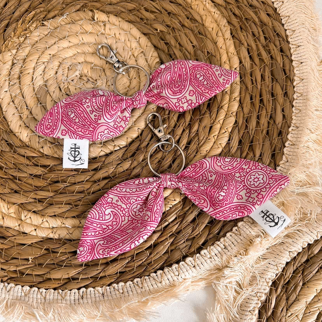 Porte clefs - Paisley Rose pale