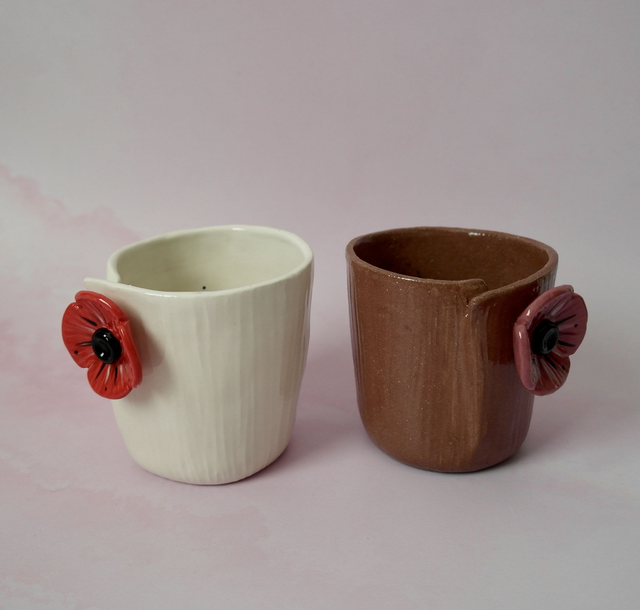 Mug coquelicot en céramique