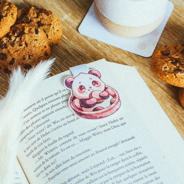 03 - Marque-Pages Magnétique - Panda Biscuit