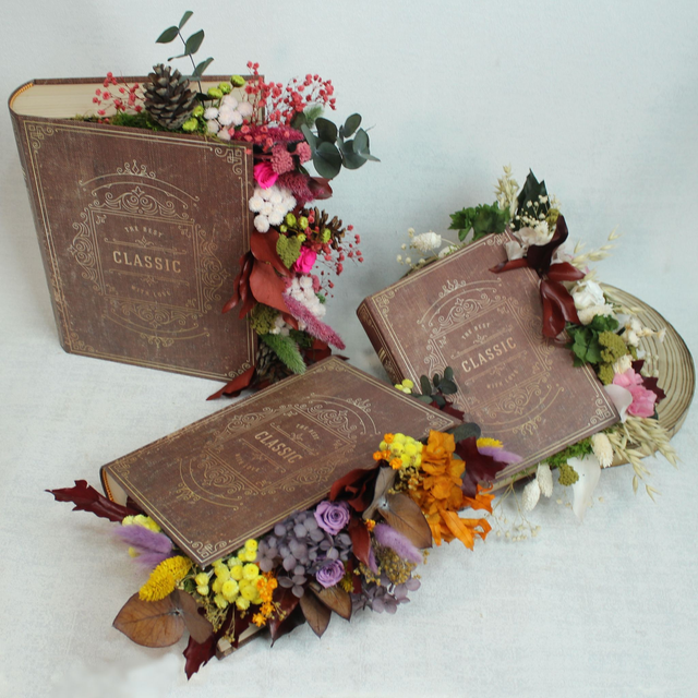 0SC600 LIBRO FLOR PRESERVADA. GRANDE 35cm