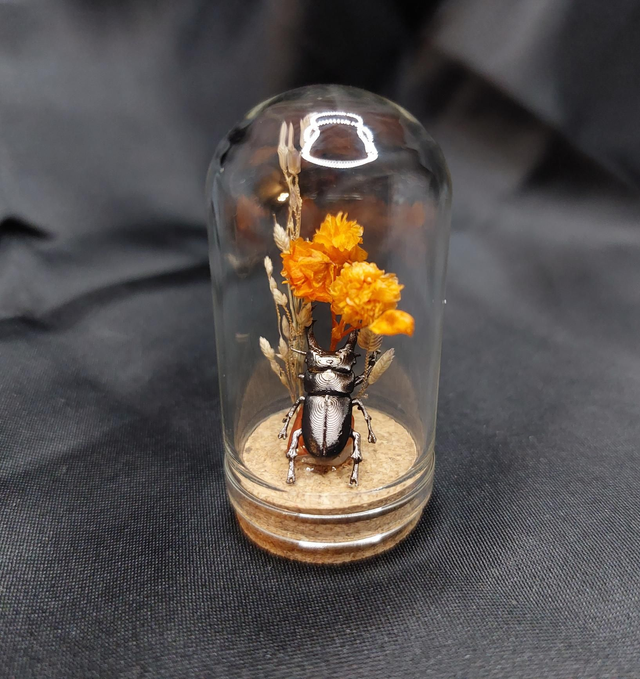 Mini-cloche scarabée orange