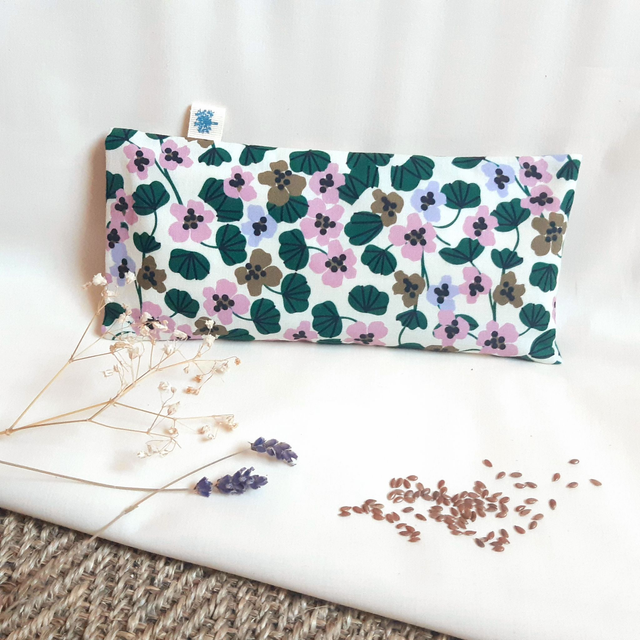 Coussin relaxant pour les yeux aux graines de lin bio & apaisantes / Capucines