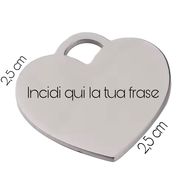 Charm cuore da personalizzare 