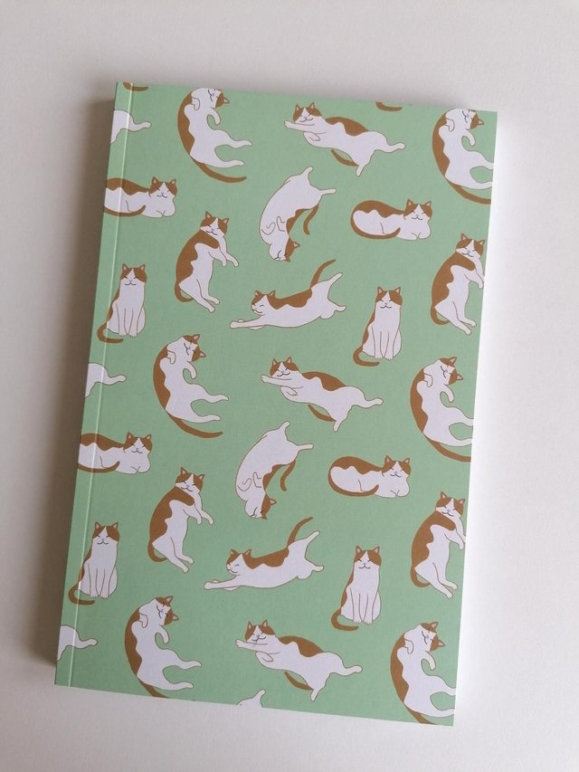 Schriftje met kattenpatroon 