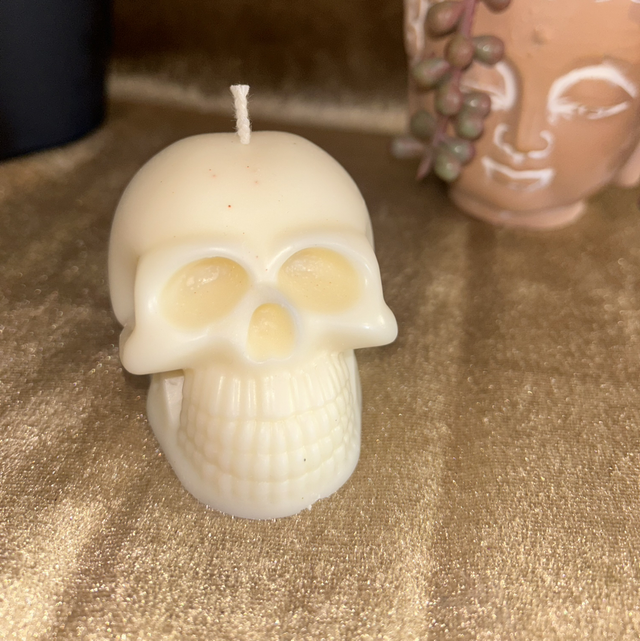 Bougie tête de mort 