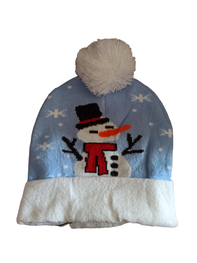 Bonnet pompon bonhomme de neige (Eva &amp; Co) 