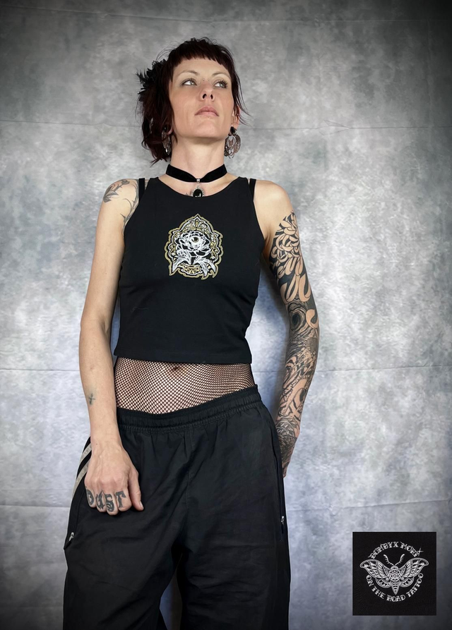 T-Shirt Cropped "CycloPivoine"