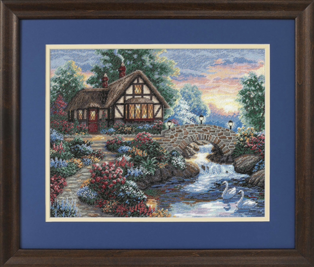 Twilight Bridge Counted Cross Stitch Kit by Dimensions 