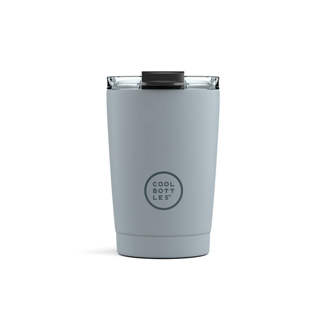 Cool Bottles Edelstahl Thermobecher Coffeecup „PASTEL GREY“ 330ml