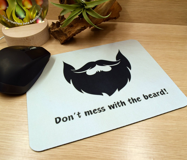 Don&#039;t Mess with the Beard Mouse Mat – Anti-Slip &amp; Smooth Surface
