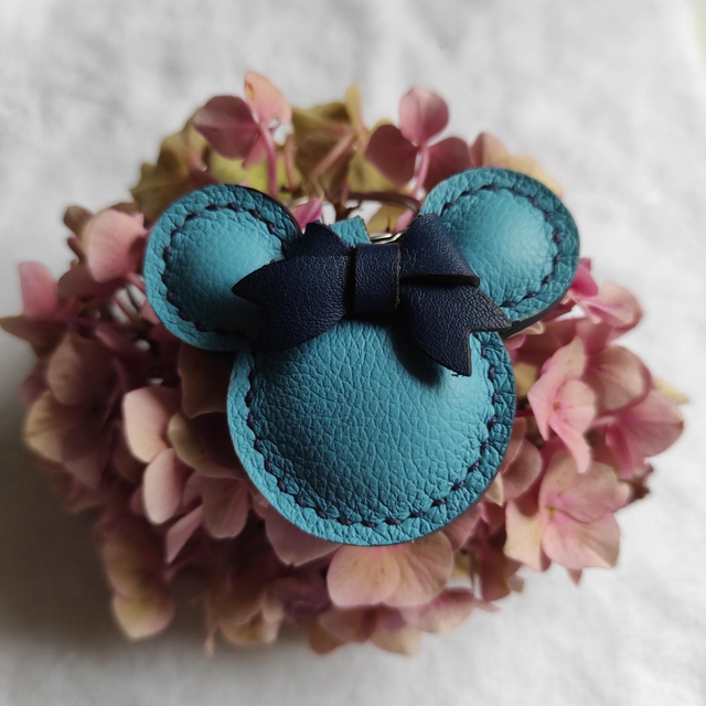 Porte clés Souris en cuir 