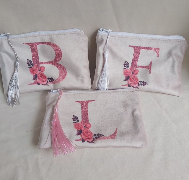 mini pochette motif lettre / au choix 