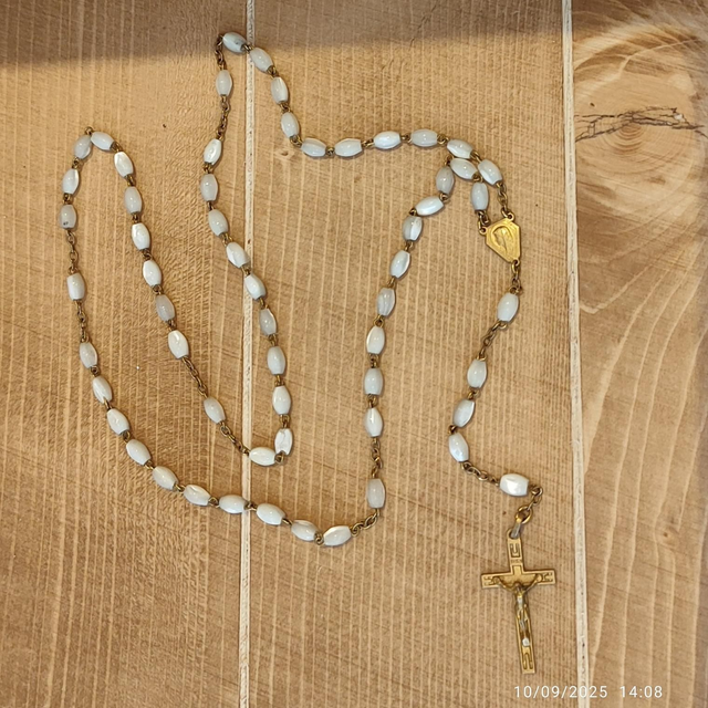 Chapelet Plaqué Or &amp; Nacre