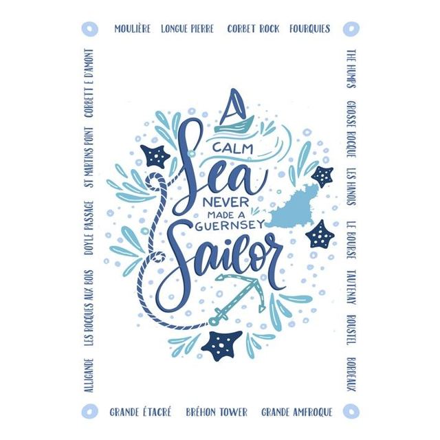 002 TEA TOWEL - GUERNSEY SAILOR TEA TOWEL