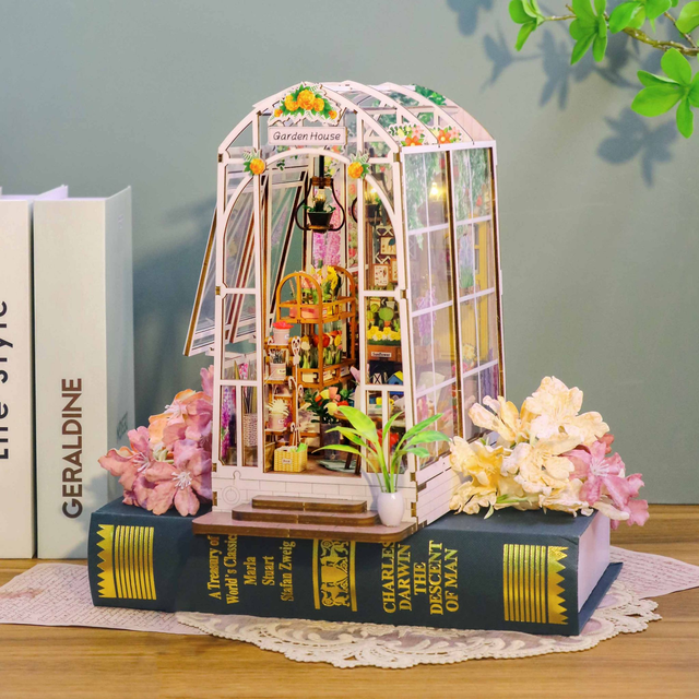 Serre-Livre / Bookend Diorama Lumineux - Garden House
