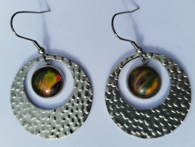 Boucles d'oreilles peintes