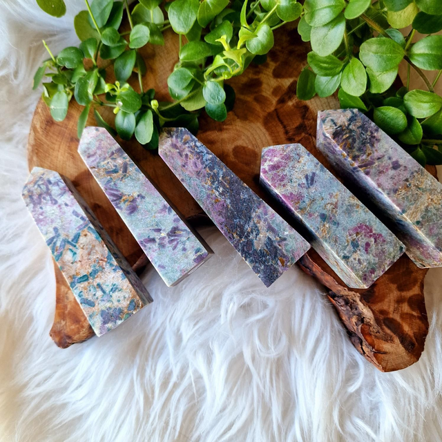 Ruby Kyanite Four Sided Points 