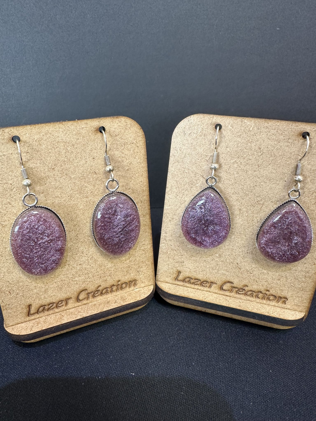 Boucles d'oreilles bois 