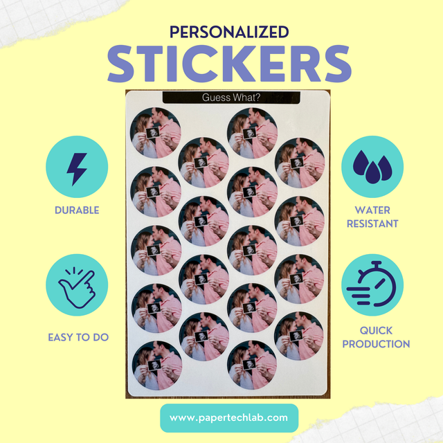 Custom Sticker Sheet - round stickers, one image per sheet