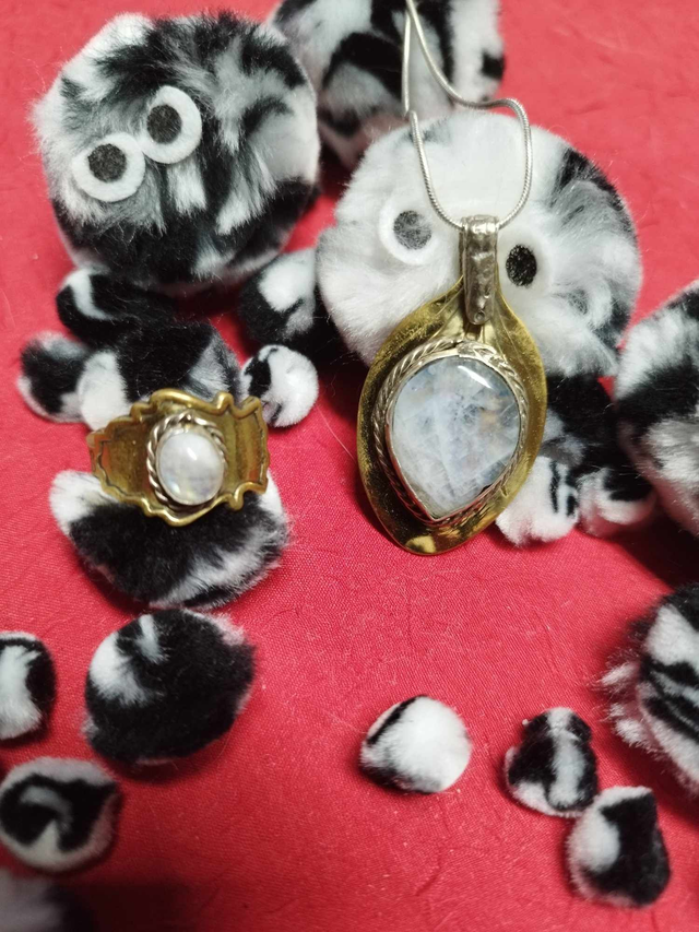 ensemble pendentif et bague