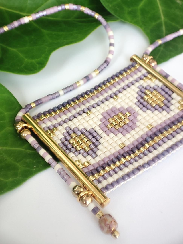 Collar círculos lila