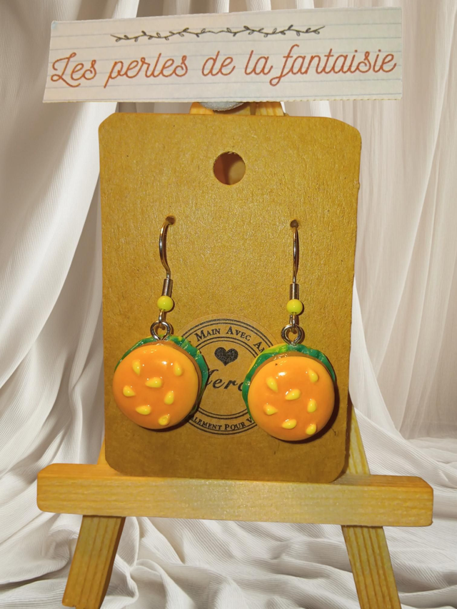 Boucles d’Oreilles Hamburger 