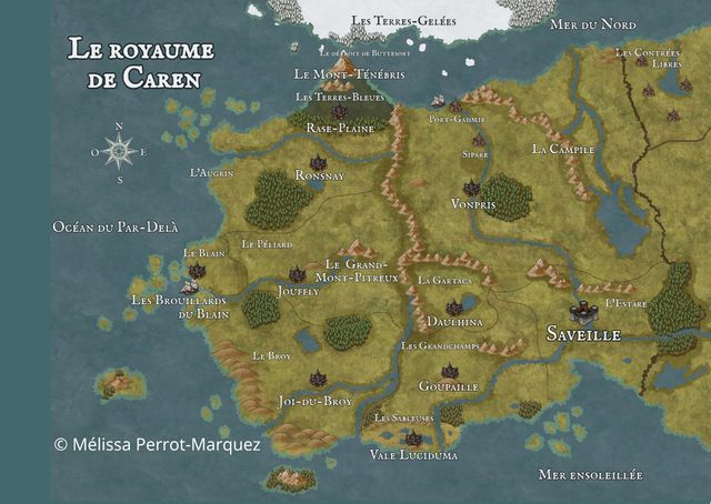 Carte postale : Le royaume de Caren