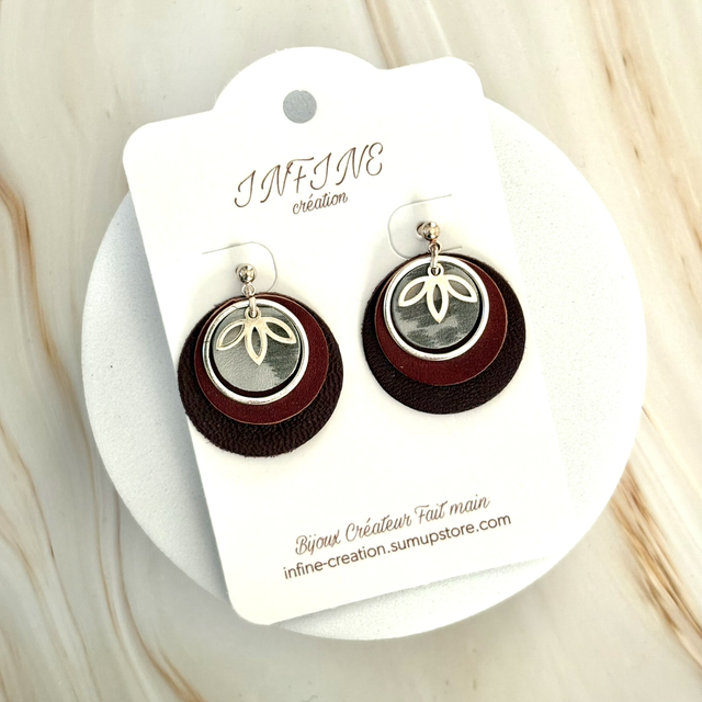 Boucles d’oreilles « Triple Médaillon »