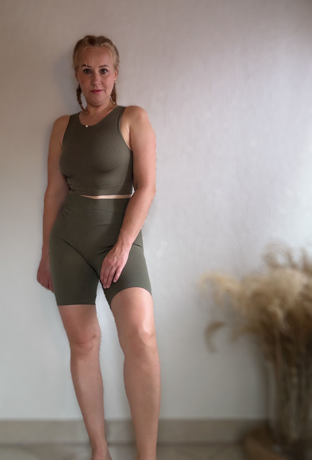 Gerippte Seamless Radlerhose Sia 