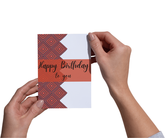Birthday Card - A5 Printed Crochet Design