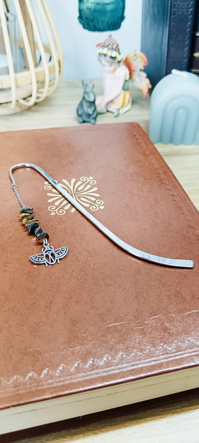 Marque page Scarabée argenté - Collection d'été Eclats d'Ame