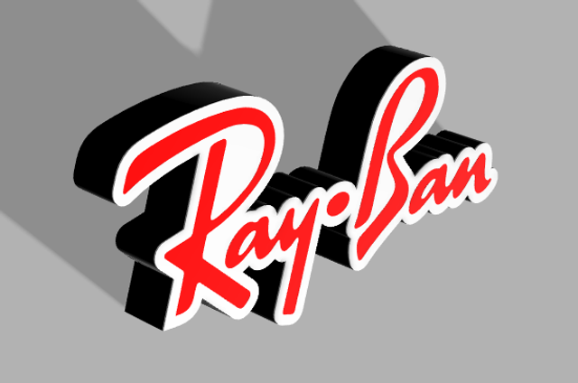 Lampe  logo / dessin au choix ex :Ray Ban
