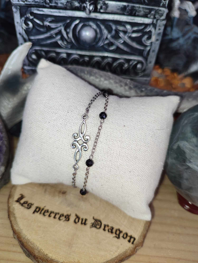 Bracelet double élégance noire
