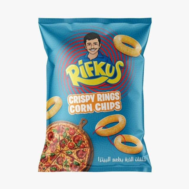 Rifkus Crispy Rings Corn Chips Pizza 55g