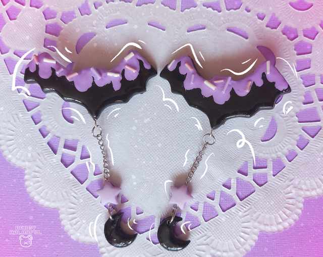  Barrette chauve souris goth kawaii 🦇 - VIOLET