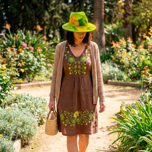 Colección "Arte Vivo": Sombreros Fedora Pintados a Mano con Alma Floral