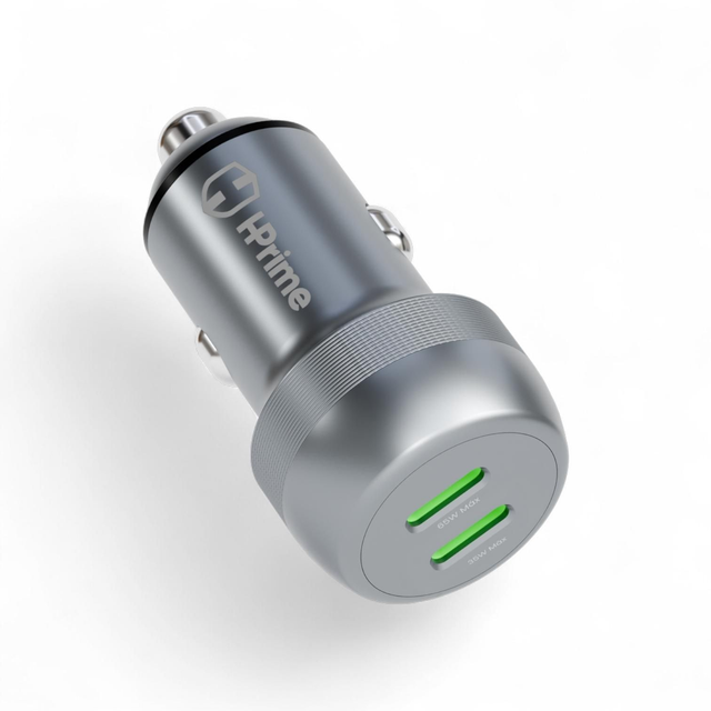 Carregador Veicular HPrime Move100 100W 2 USB-C Grafite