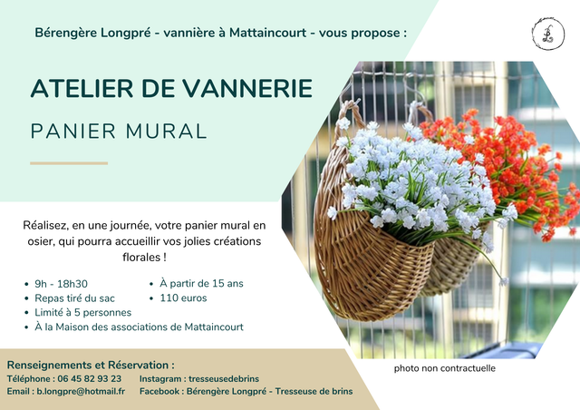 Stage vannerie : panier mural (1 jour)