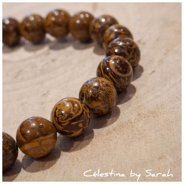 Bracelet Jaspe Mariam 8mm Taille Homme