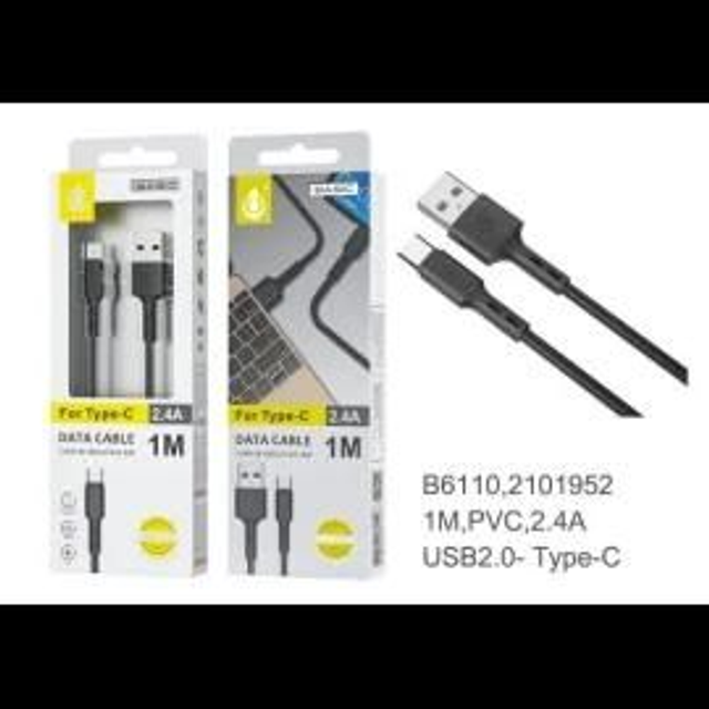 USB Charging And Data Transfer Cable Type C - 2.4A - 1M -B6110- S